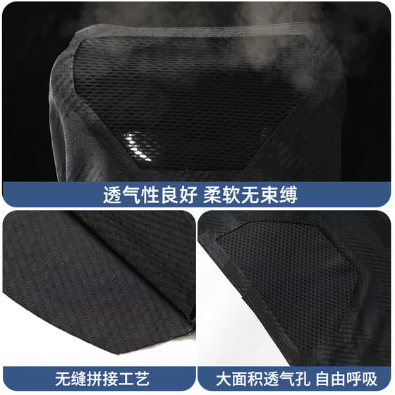 Seamless Ice Silk Sun Protection Scarf Summer Outdoor UV Protection Mask Men's Riding Breathable Ear-hanging Face Towel Neck Set