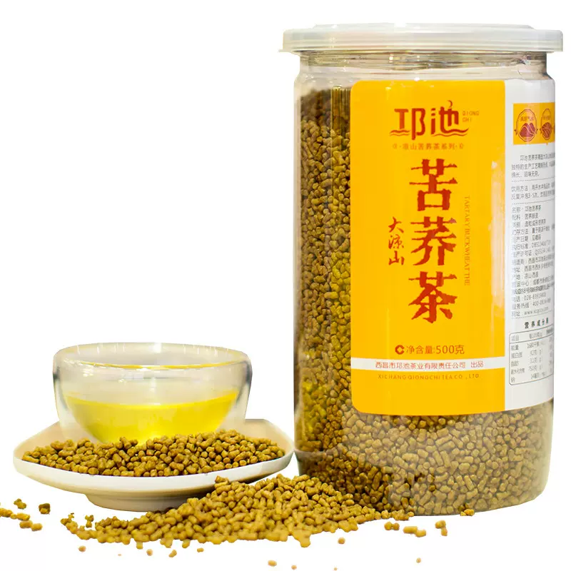苦荞茶正品正宗四川大凉山特产级黄苦荞麦香茶500g罐荞麦茶麸皮茶