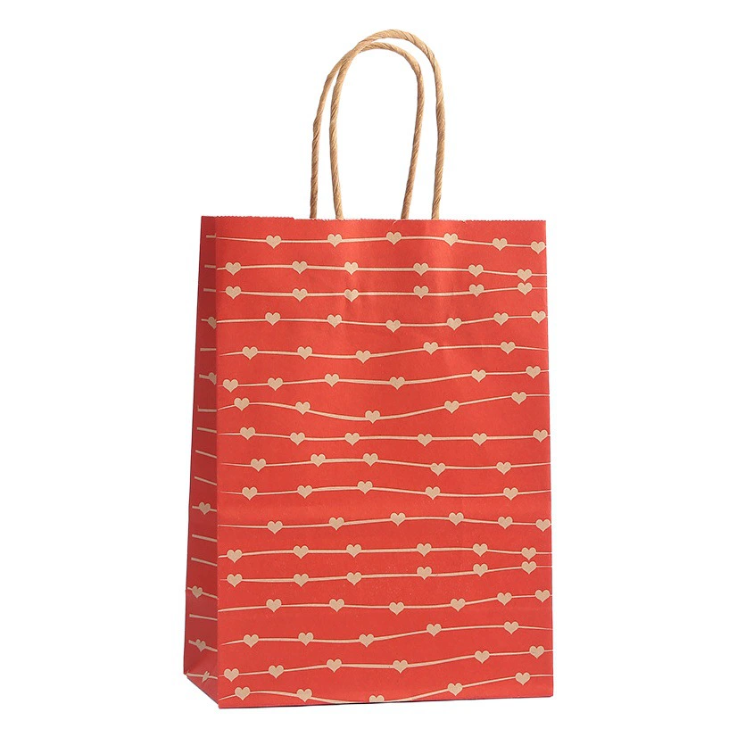 Новый день Святого Валентина ручная бумажная сумка подарочная сумка любовь LOVE крафт бумажная сумка с ручным подарком бумажная сумка упаковочная сумка оптом