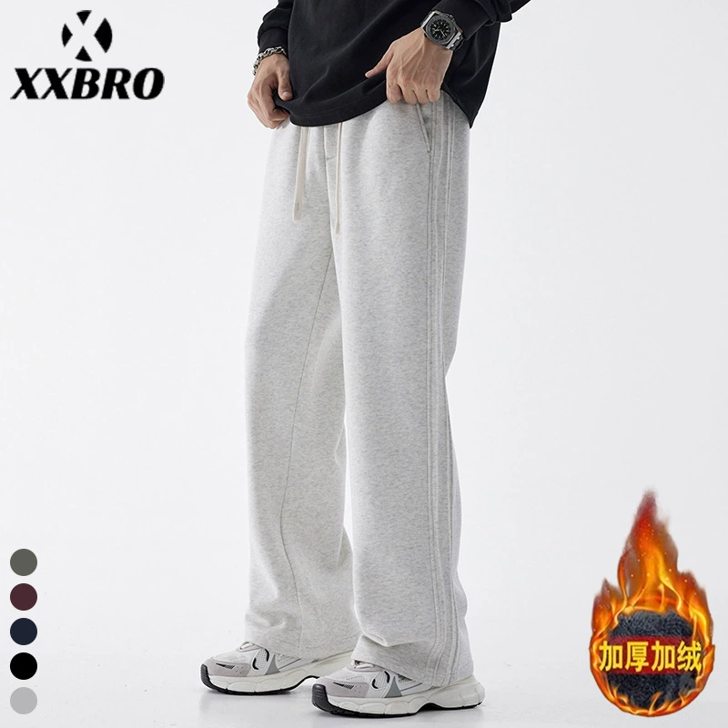 xxbro мужская одежда # Летние американские модные брендовые трикотажные прямые брюки с тремя полосками, спортивные эластичные повседневные брюки, студенческие спортивные штаны