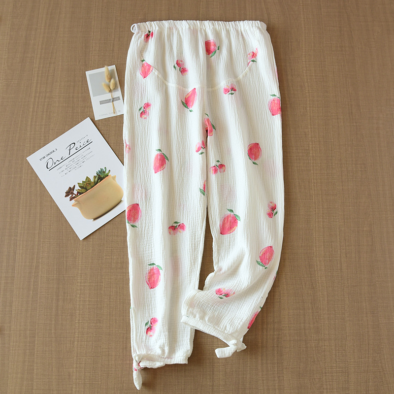 LH白水蜜桃クレープマタニティパンツ