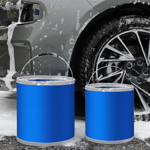 Folding car wash bucket, portable car-mounted retractable outdoor fishing large retractable large-capacity artifact