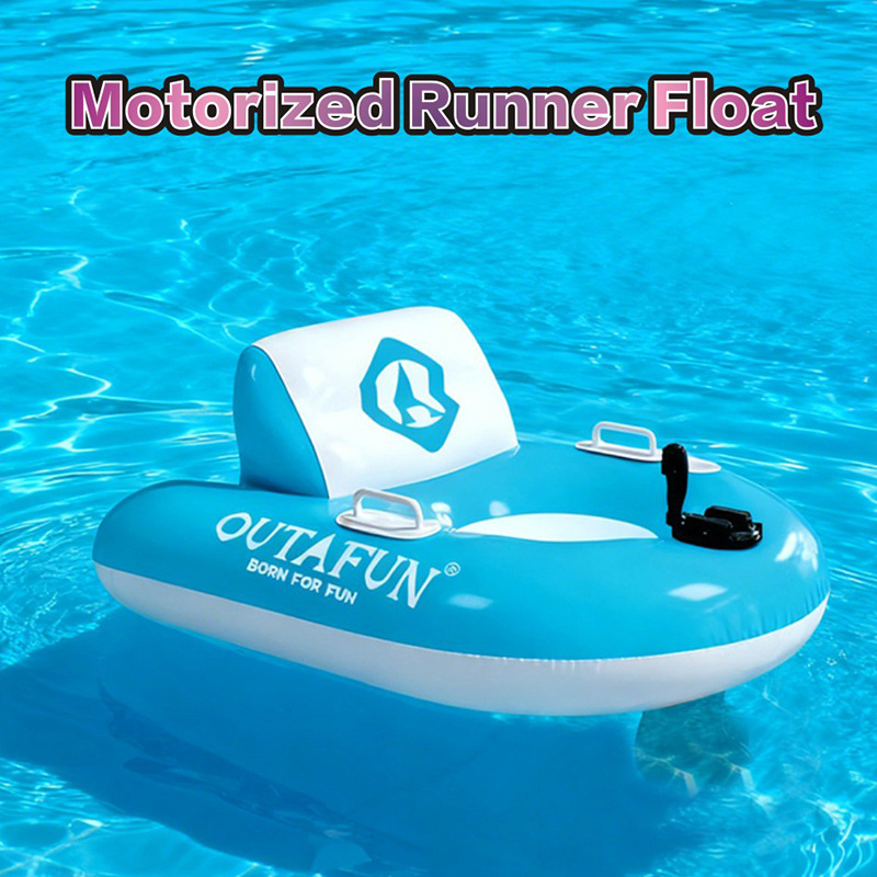 Cross-Border Foreign Trade Electric Single-Person Water Inflatable Floating Thruster Floating Automatic Thruster Swimming Ring Rotatable