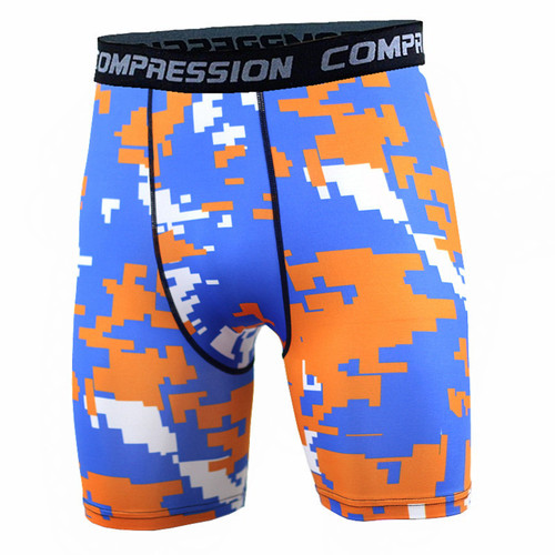Camouflage sports fitness men's tights training marathon summer elastic quick-drying running basketball base shorts