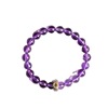 Organic crystal bracelet with amethyst, jewelry suitable for men and women, fashionable universal accessory, silver 925 sample, simple and elegant design