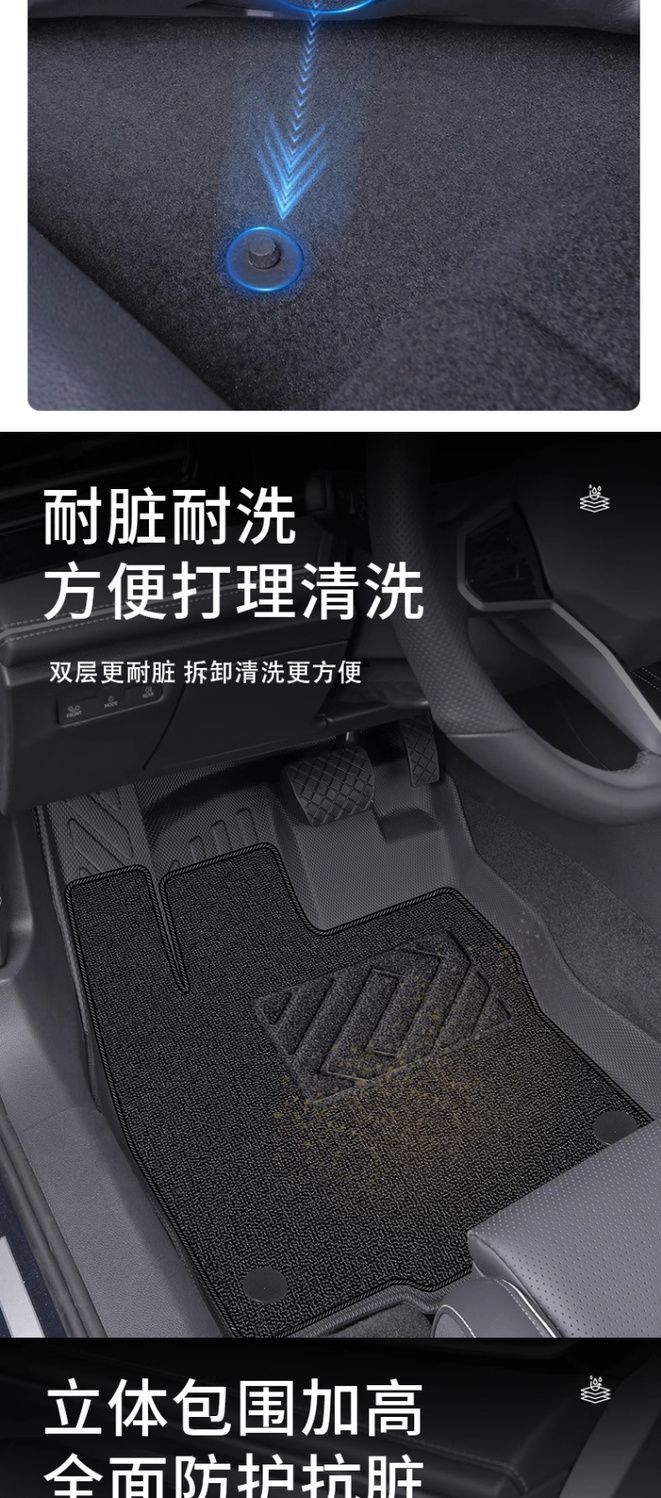 Applicable to Galaxy E5 pad tpe surrounding upper layer 24 carpet pad main driving trunk pad durable auto parts
