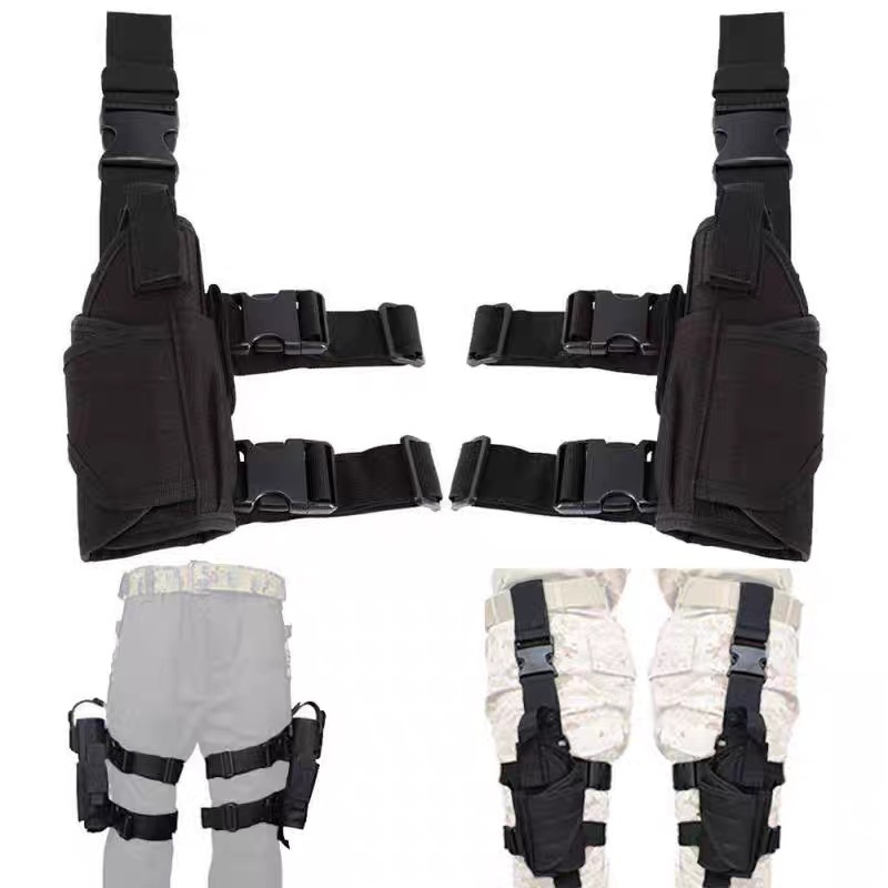 Travel quick pull tactics black gaiters, cosplay