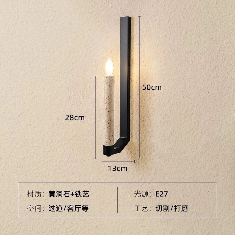 Lámpara de pared de piedra de la cueva de Huangxi, dormitorio, cabecera de la cama, hotel residencial, atmósfera interior, pasillo, control de iluminación avanzado
