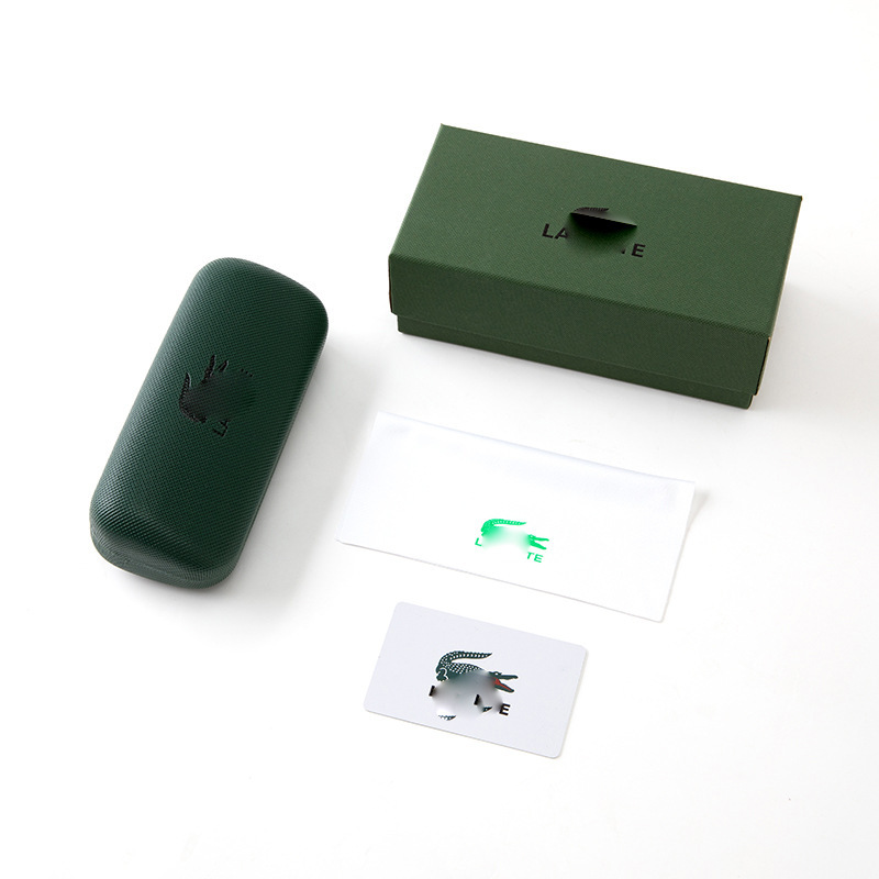 Crocodile Sunglasses Case Set Brand Glasses Case Green Glasses Case High Quality Case Packaging European and American Fashion