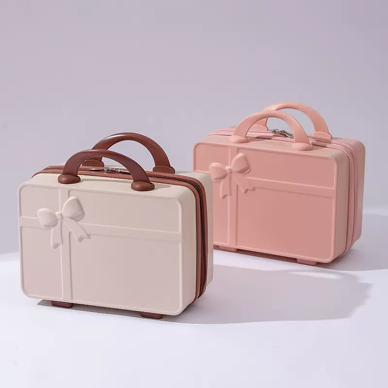 复古迷你手提箱子化妆箱14寸小行李箱伴手礼化妆包密码旅行箱包厂