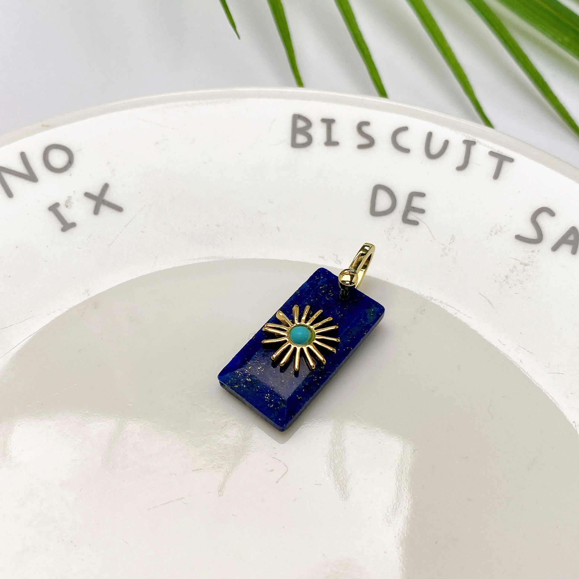 6g Weight Pendant Jewelry Making Type 1 Piece Quantity natural stone Material Sun Pattern IG Style, Retro Style Retro Natural Stone Pendant Necklaces Cold Tone  Style Simple Geometric Pattern Jewelry Accessories 2