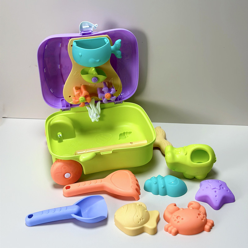 Los niños ballena carro caso playa traje bebé viaje playa jugando arena pala ducha cabeza 0-3 años de edad juguetes masculinos y femeninos