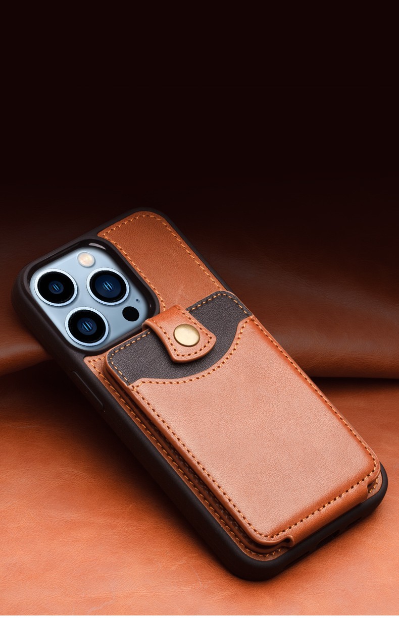 Ốp lưng iPhone 13 Pro Max chống sốc viền dày — Thẻ kinh doanh iphone13 6,1 inch màu đen, Thẻ công sở iphone13 Pro 6,1 inch màu đen, 6.7inch iphone13 Pro max danh thiếp Crazy Horse nâu, 6.1inch Thẻ kinh doanh iphone13 Pro Crazy Horse Brown chi tiết 11