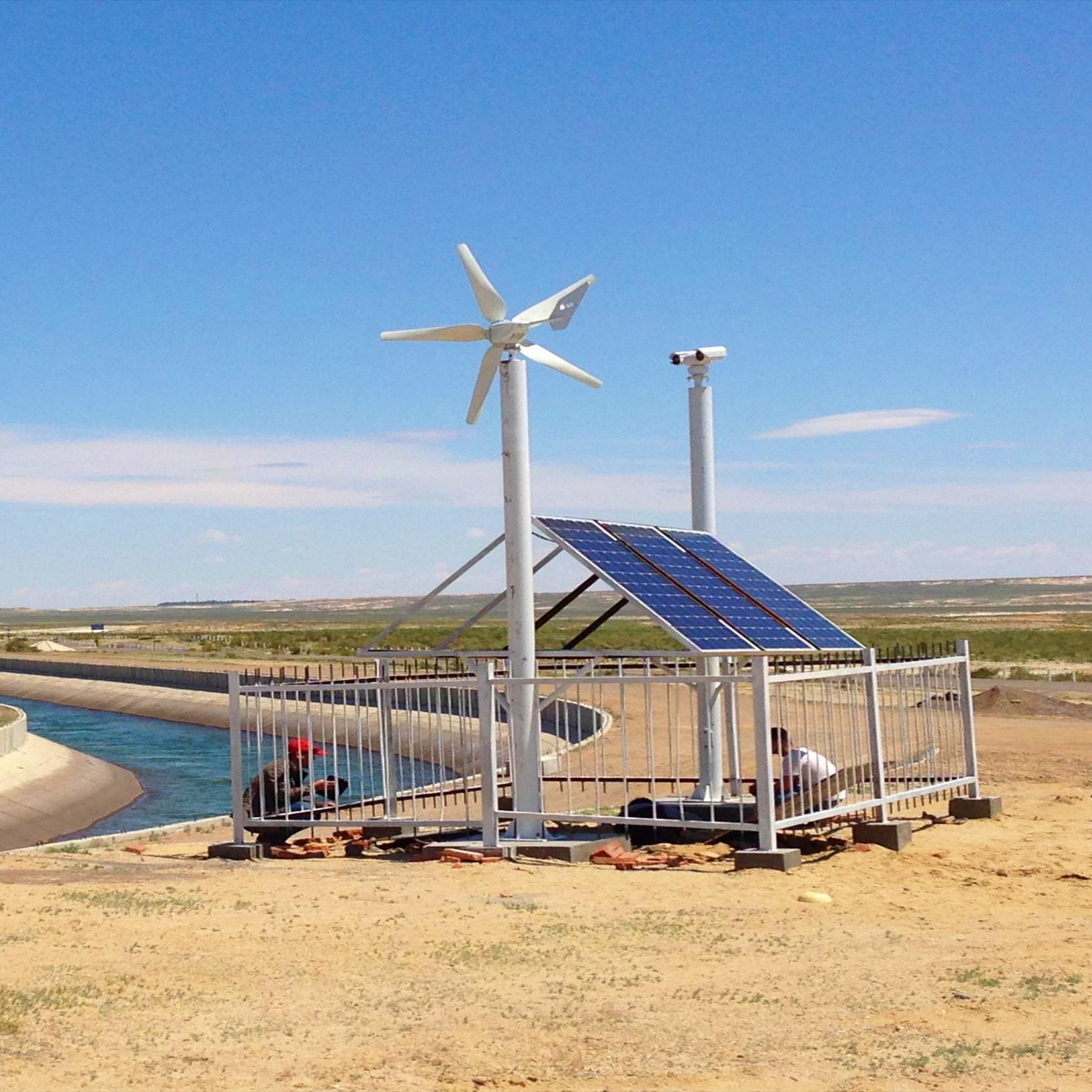 水文水利水库监控太阳能供电风光互补供电河道监控水质流量监测