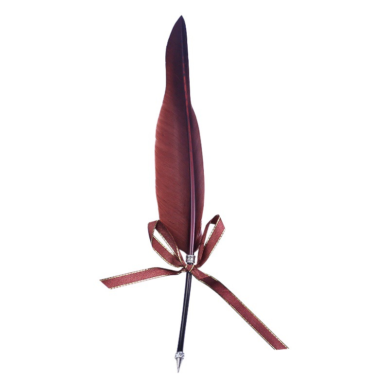 F01A-Y1 feather pen goose feather ballpoint pen exquisite graduation gift European retro stationery 18 color selection