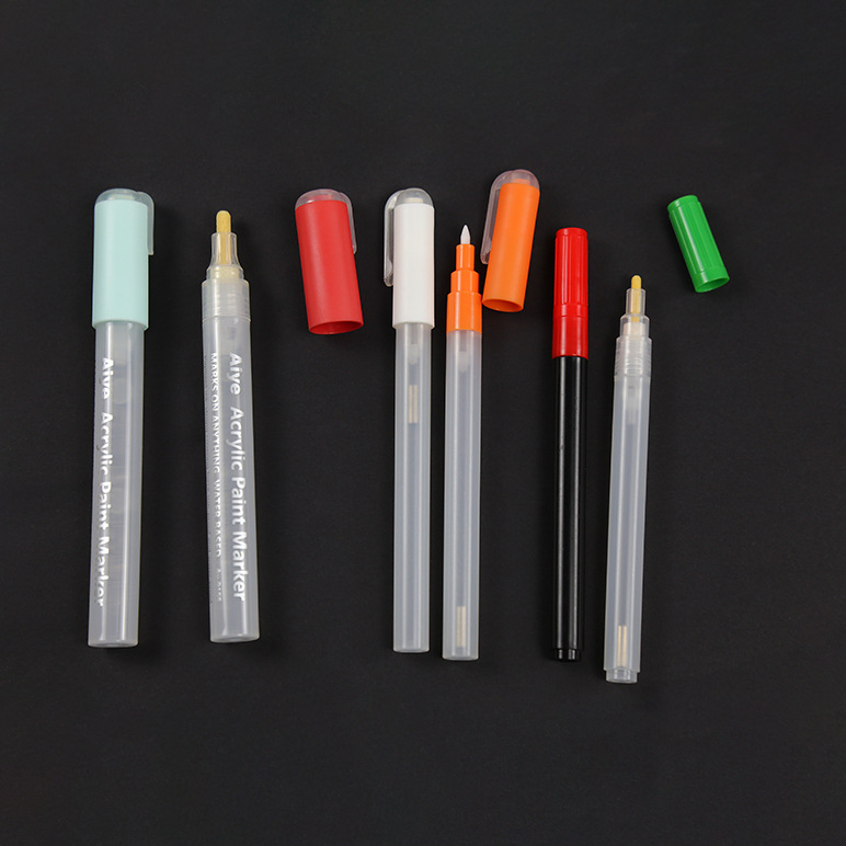 索美奇0.7mm空杆丙烯马克笔 空笔杆透明塑料配件油漆笔空笔壳空杆