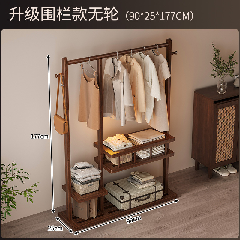 Estante de almacenamiento de ropa vertical multifuncional para el hogar, estante de almacenamiento abierto para el piso del dormitorio