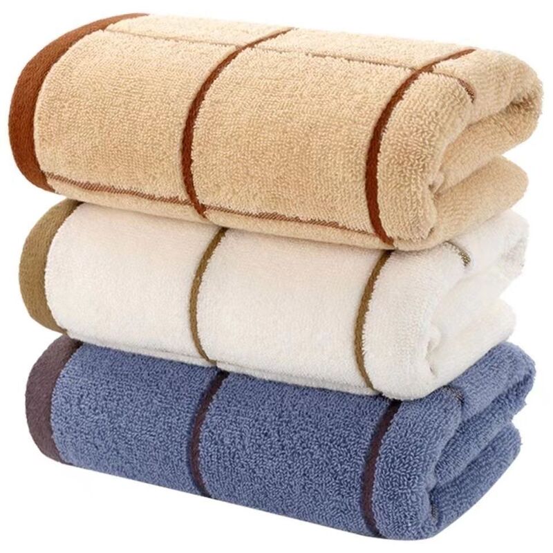 * Ply yarn cotton thickened 34*74 adult jacquard large plaid cotton towel gift household daily towel