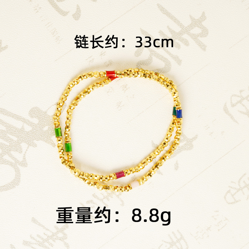 No desvanecerse durante mucho tiempo arena oro colorido zircon pulsera flash de verano temperamento ligero de lujo de alta calidad joyería al por mayor