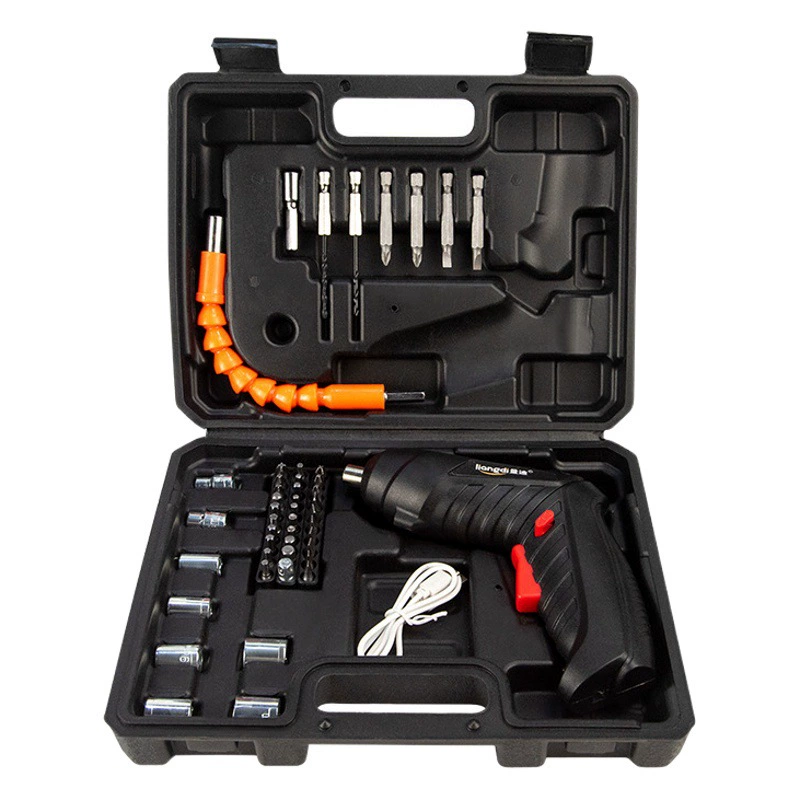 Электрическая отвертка Бытовая небольшая электрическая дрель Аккумуляторный винтовой костюм Мини Многофункциональная литиевая отвертка оптом