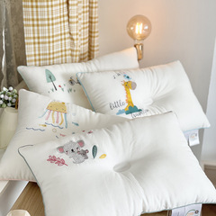 2023 New Children's 100% Cotton Pillowcase with Cartoon Animal Pattern Cute Embroidery for Napping Students - Single Use Pillow