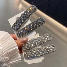 超闪简约水晶发夹新款气质轻奢掰掰夹时尚刘海夹后脑勺碎发发饰女
