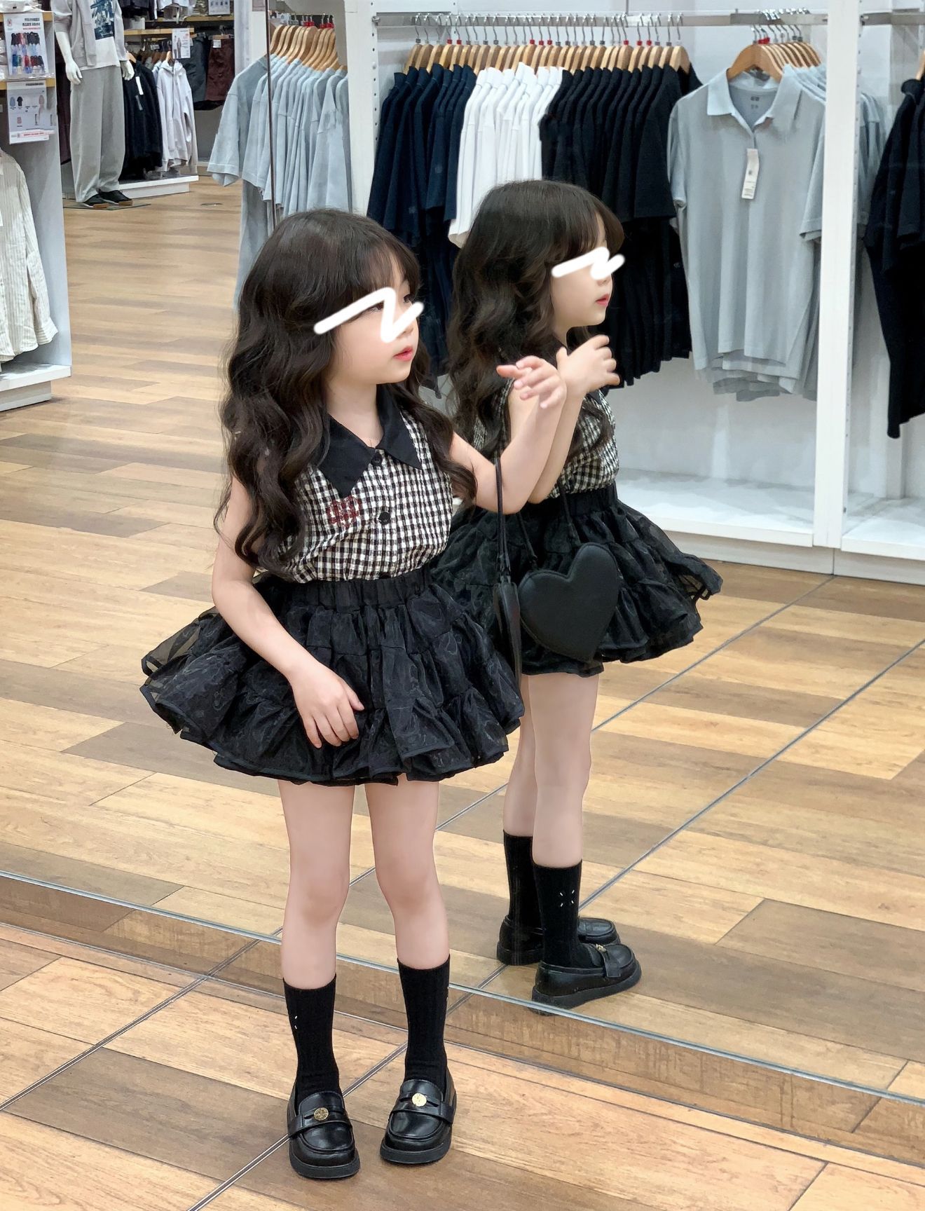 Conjunto de roupa para menina blusa sem mangas e saia tutu_voghion.com