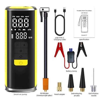 Hava nasosu — stop - v1-002-12000mah-smart-clipcolor-box-black