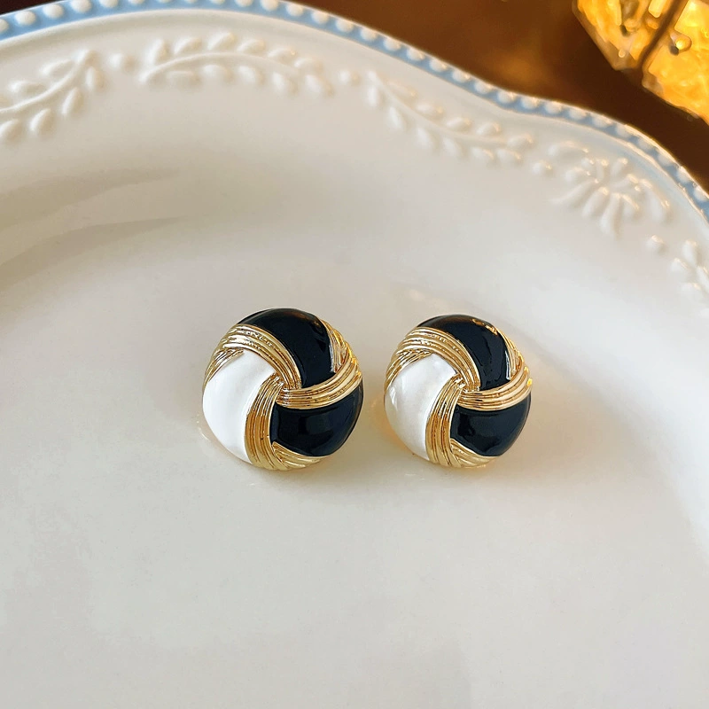 Серебряная игла из жемчуга, ретро модные серьги, цветочные, французский ретро стиль, оптовый