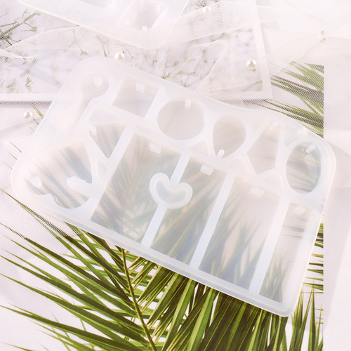 MD1168 Hole Pendant Mold Collection/Flower Flower DIY Crystal Epoxy Lanugo Hair Bracelet Pet Brand Mold