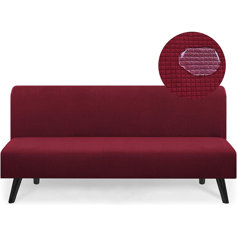 Impermeable no apoyabrazos sofá cubierta elástica todo incluido plegable sofá cama cubierta anti-gato rasguño mascota sofá cojín sofá cubierta