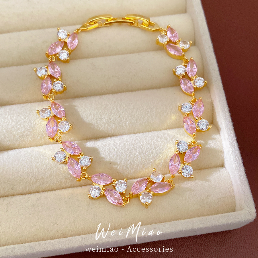18 quilates de oro verdadero electronite de piedra pulsera de hebilla geométrica ligera pulsera de nicho temperamento exquisito moda joyas de mano versátiles