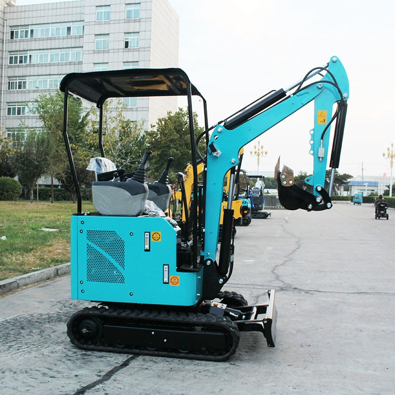 Гусеничный мини-экскаватор для строительства площадок, микро-механическая ковшовая землеройная машина для очистки EZ-17