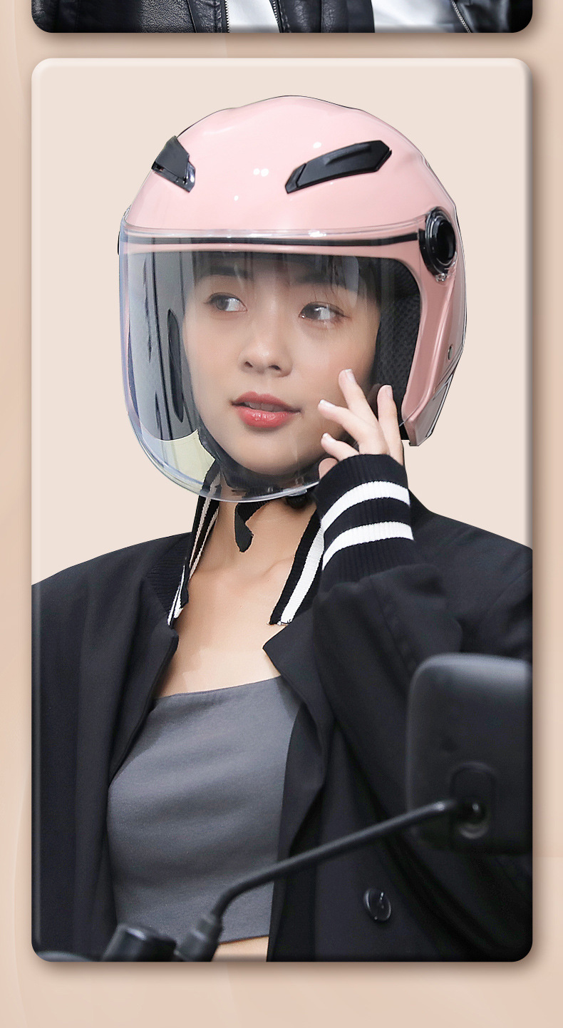 New National Standard 3C Certified Electric Vehicle Helmet for Men, Autumn and Winter Warm Half Helmet, Electric Motorcycle Helmet, Safety Helmet for All Seasons