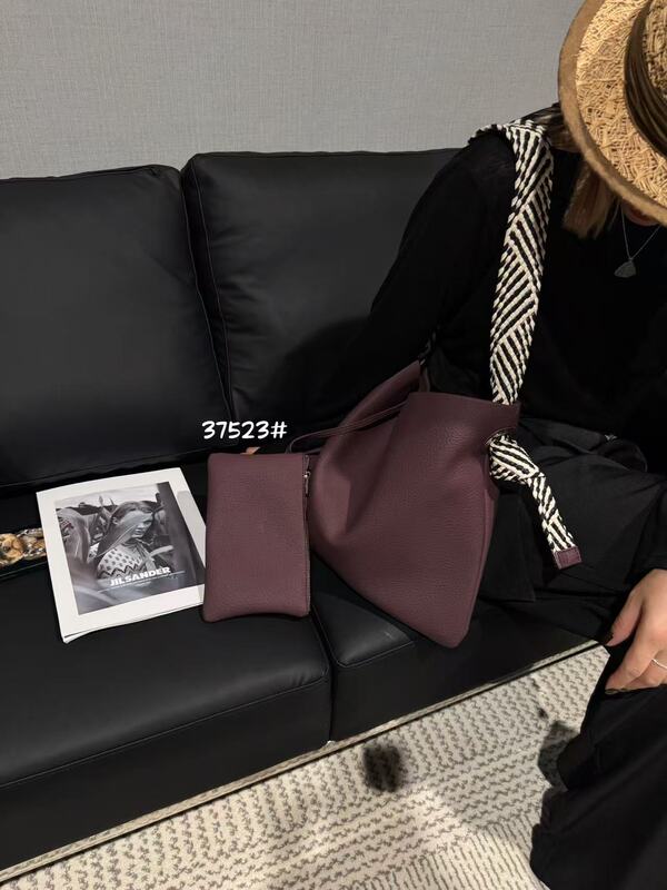 极简慵懒风大容量腋下托特包包女2025秋冬新款休闲子母单肩斜挎包|undefined