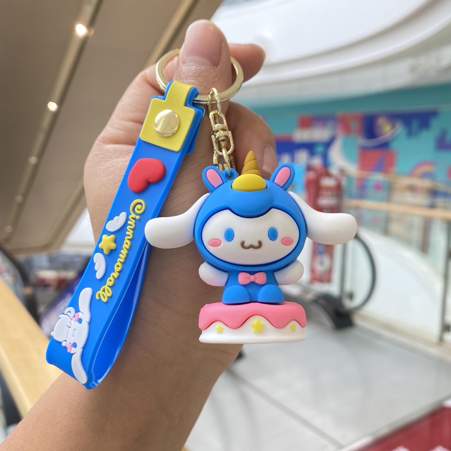 Dibujos Animados Sanrio llavero Yugui perro lindo muñeca colgante coche bolsa adornos muñeca máquina pequeño regalo