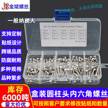 �羳200pcs��ó304����ֱ�ͷ��˿DIN912��������˿��װ��Ϻ�װ