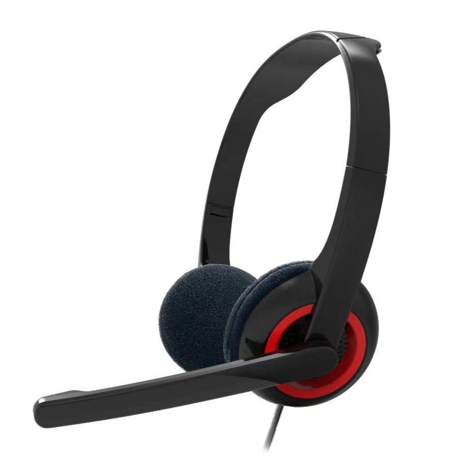 Wearing wired USB with remote control for learning, office, education, teaching, call center earphones_voghion.com