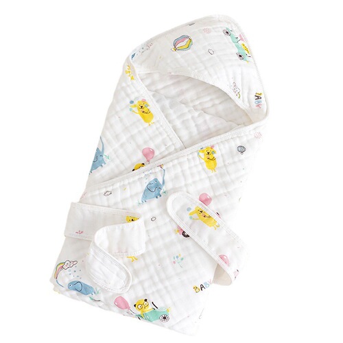 Newborn Baby Six Layers Cotton Gauze Blanket Swaddle Wrap Anti-Shock Breathable Sleeping Bag Export 