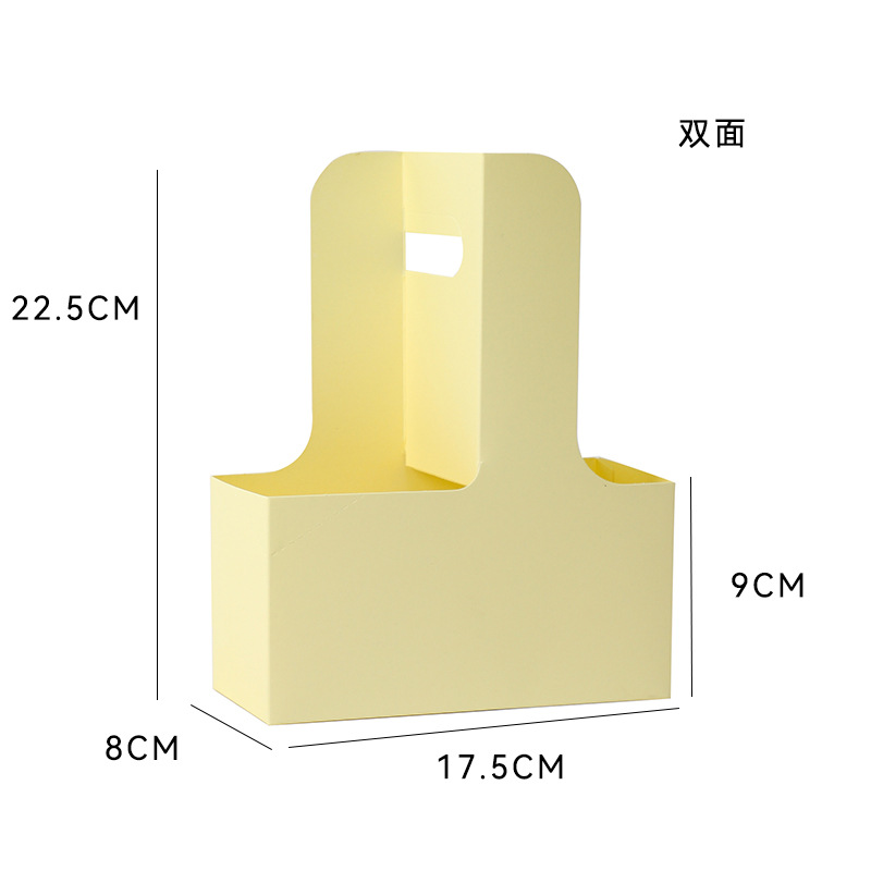 Caja de flores portátil de café Qisejin, papel kraft, bandeja para tazas, caja de regalo, caja de embalaje de ramo de flores