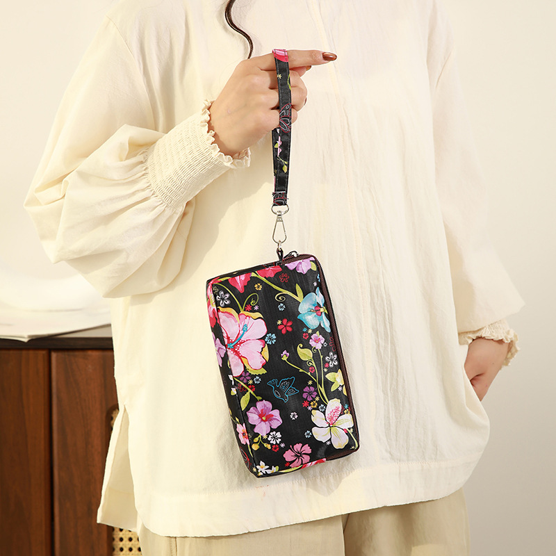 Mayorista bolso de teléfono móvil grande una sola capa cremallera larga bolso de cambio de mujer bolso de mano bolso de cambio de llaves color