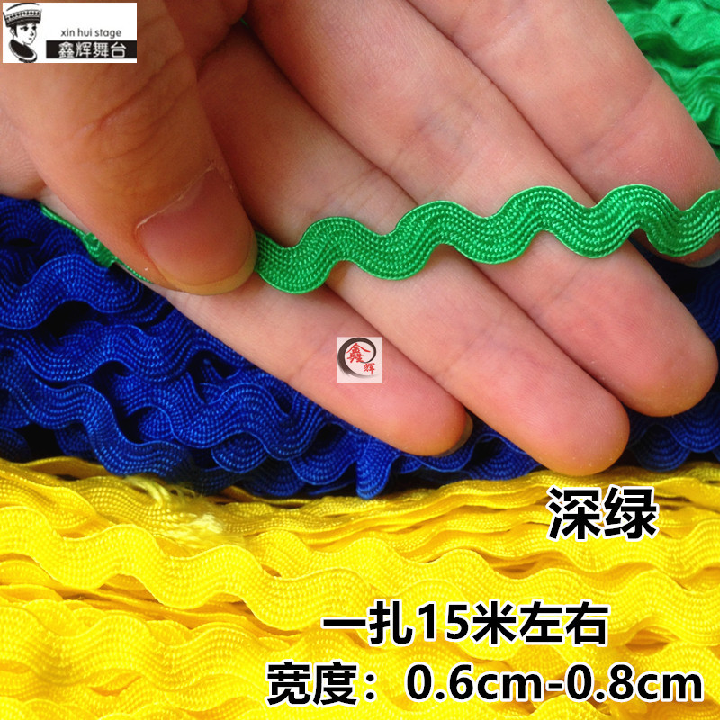 Ola de poliéster onda de agua étnico s cinturón de color sólido hilo de dos colores Cinturón drama abrigo sombrero botas accesorios decorativos hechos a mano material de bricolaje