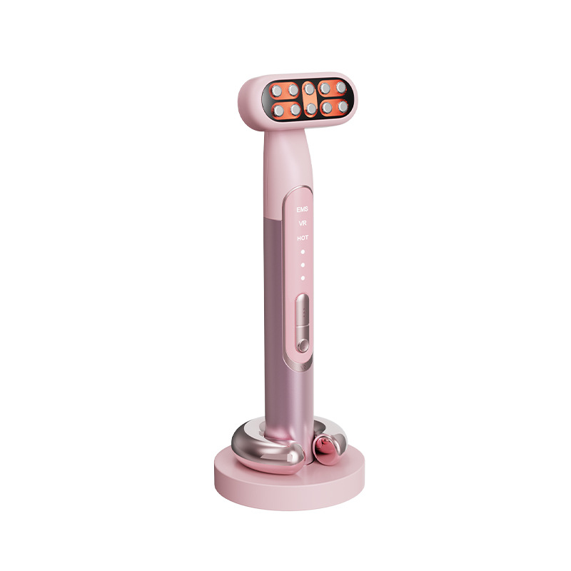 Fábrica de explosión transfronteriza eléctrica herramienta de belleza de ojos, dispositivo de introducción de masaje de compresión en caliente de vibración para diluir el círculo oscuro de los ojos delgado instrumento de belleza