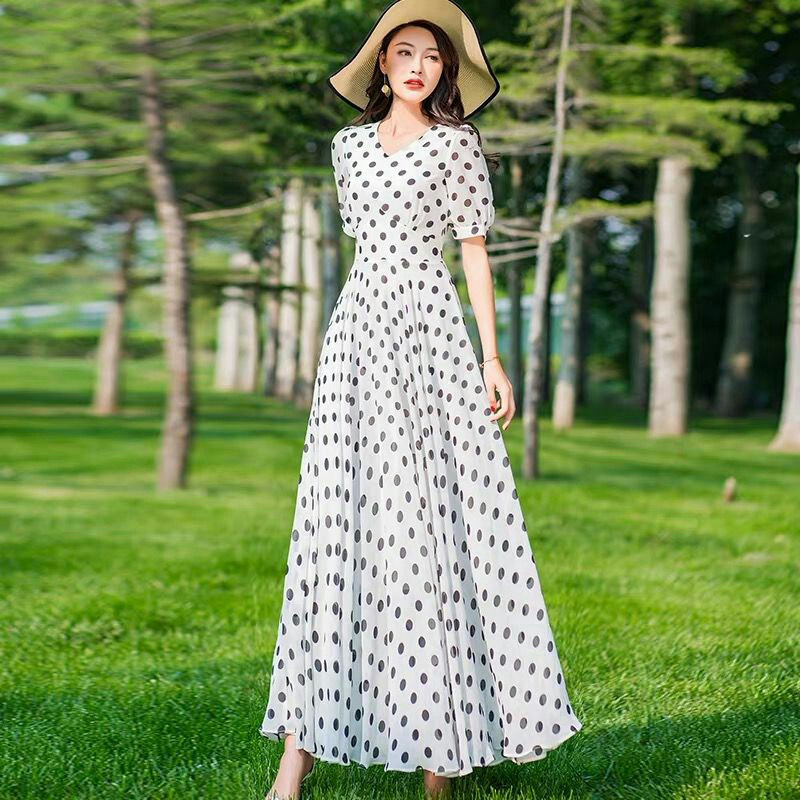 2025 Dress Women's Summer Extra Long Ankle-Length Elegant Large Size Elegant Skirt Super Fairy Super Large Hem Chiffon Long Skirt 2025 Dress Women's Summer Extra Long Ankle-Length Elegant Large Size Elegant Skirt Super Fairy Super Large Hem Chiffon Long Skirt