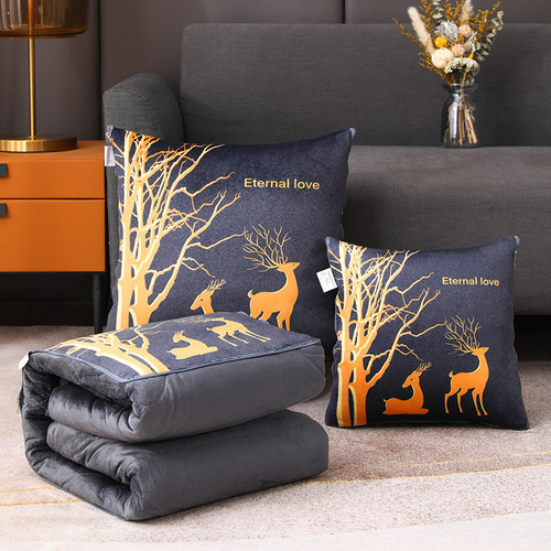 Thickened pillow blanket two-in-one winter folding car cushion office nap pillow quilt wholesale 