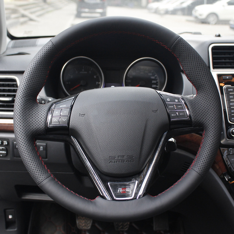 长城哈弗H2 H6 H7真皮把套手缝真皮方向盘套汽车把套手缝包邮