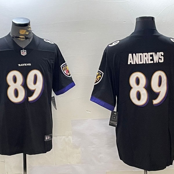 2026 NFL Ravens Short-Sleeve Jersey, 2nd Generation Embroidered, Available for Cross-Border Trade