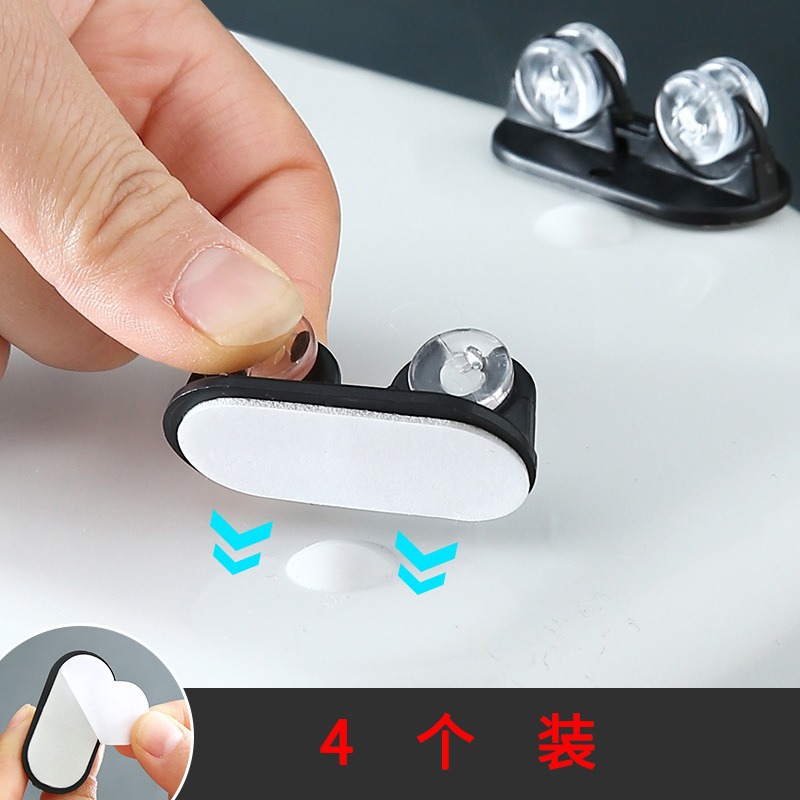 Accesorios de polea de tipo adhesivo sin perforación bajo la cama caja de almacenamiento basura ruedas caseras unidireccionales ruedas caseras cuatro paquetes