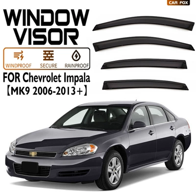 Suitable for Chevrolet Impala Window Visor Window Rain and Sunshade (Rain shield) - standard-packaging-without-logo-impalaimpala-mk9-2006-2013-no-bright-strip-rain-shield