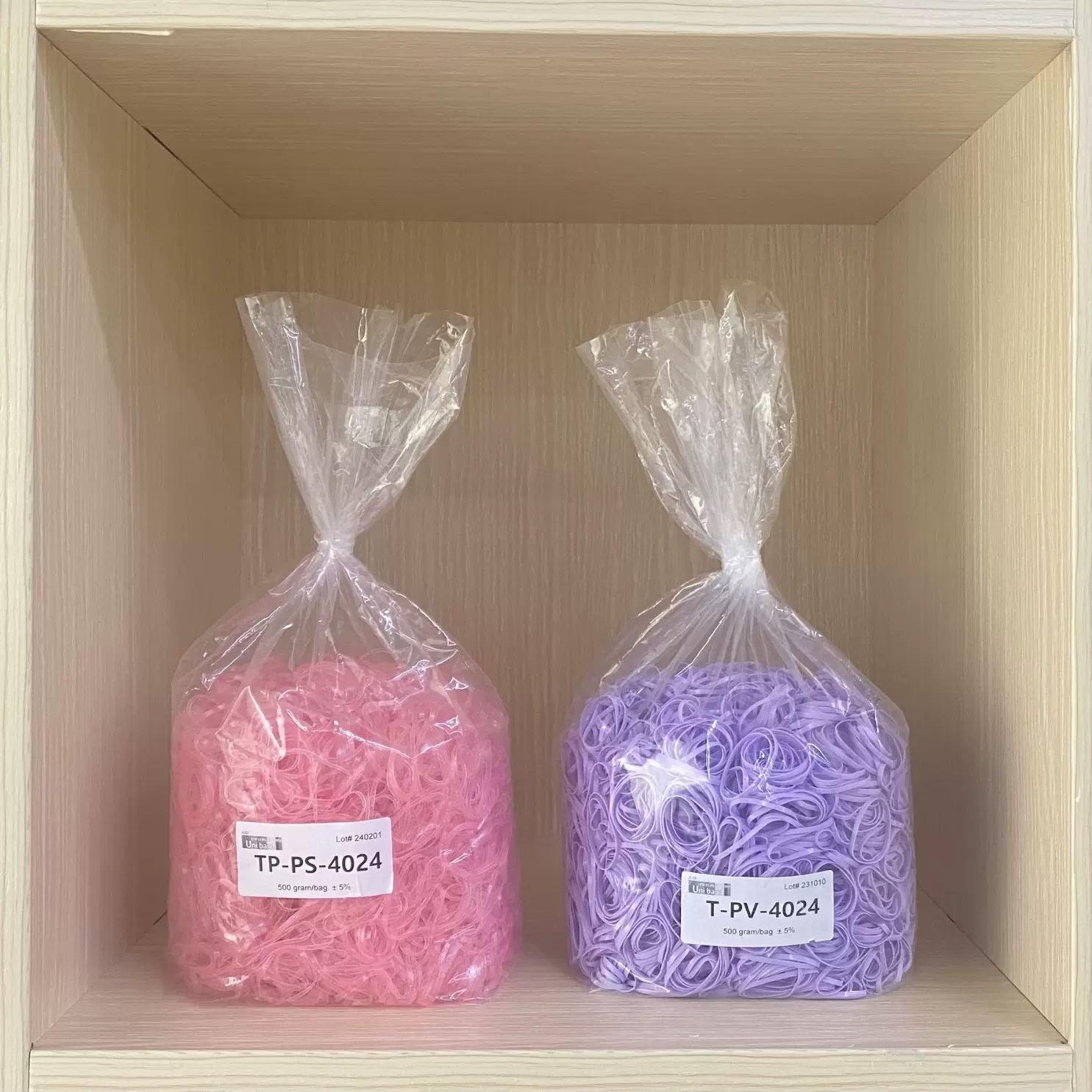 韩国进口Uniband彩色橡皮筋高弹力不伤发一次性橡皮圈大小号头绳